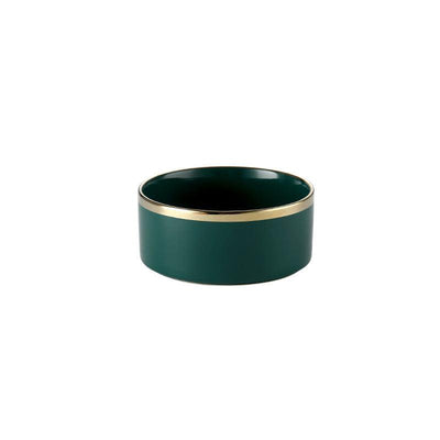 Precious wood ceramic feeding bowl