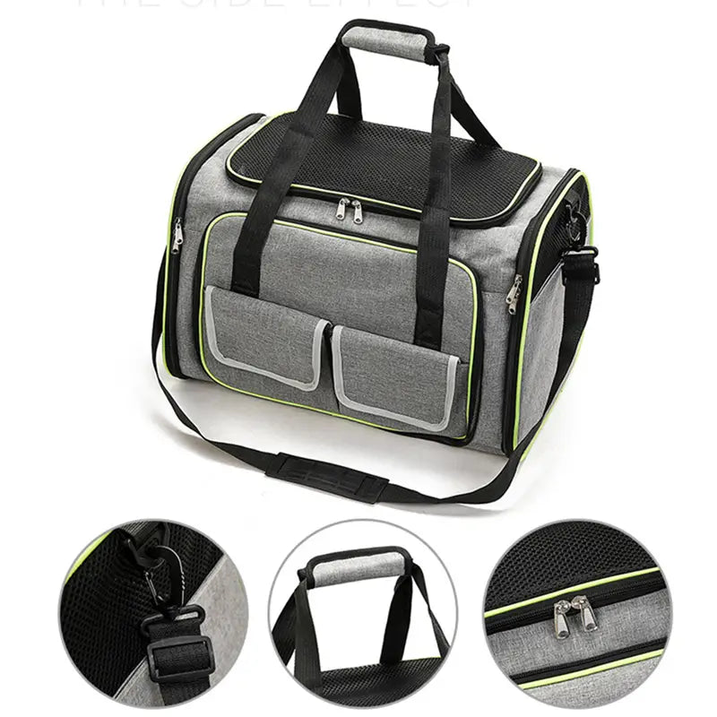 Fold-out pet transport bag
