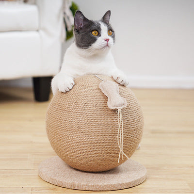 Cat mushroom sisal scratching post with bed