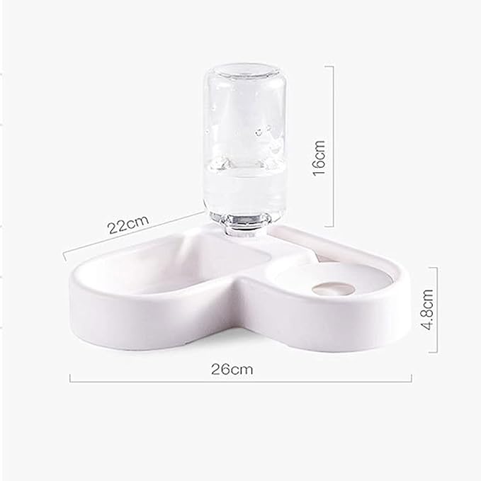 Heart-shaped feeding bowl station