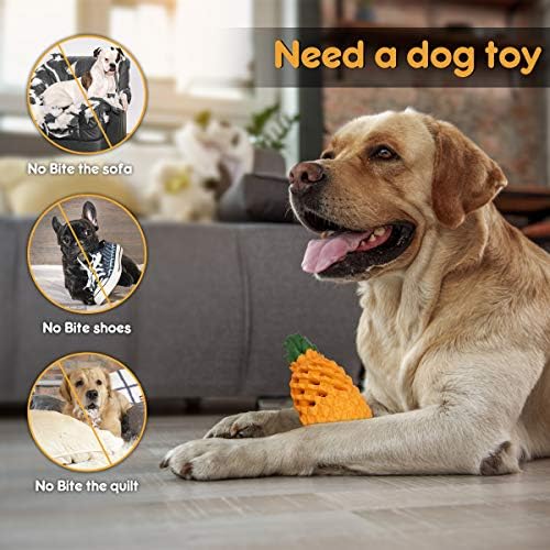 Indestructible pineapple chew toy for dogs