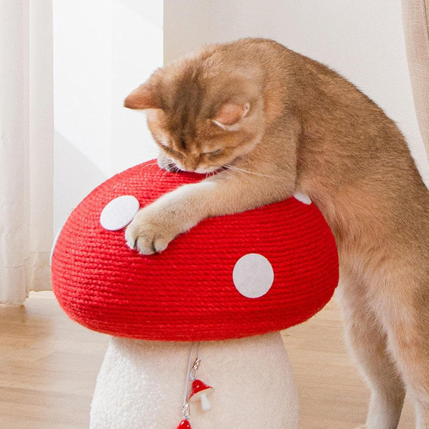 Sisal toadstool scratching post for cats
