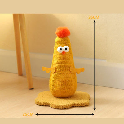 Sisal cat scratching post in chicken look