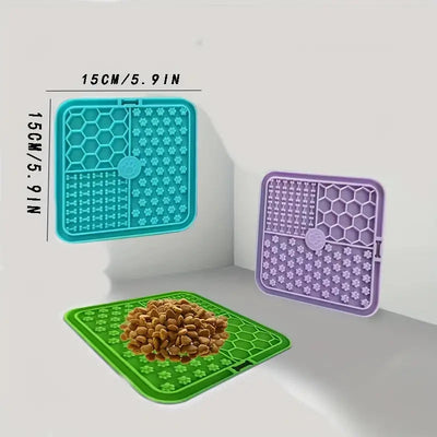 Pet silicone lick and feed mat