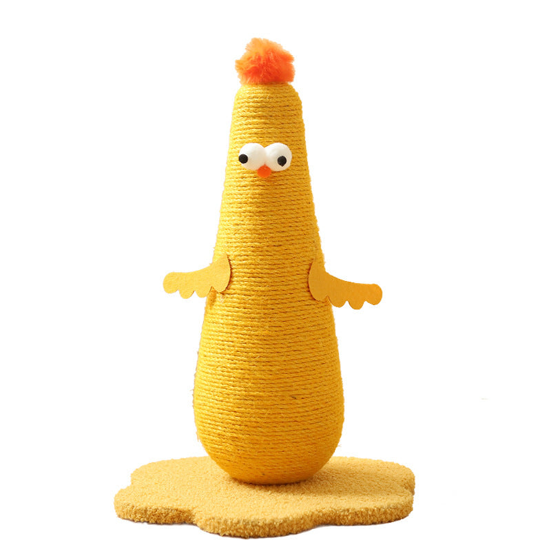 Sisal cat scratching post in chicken look