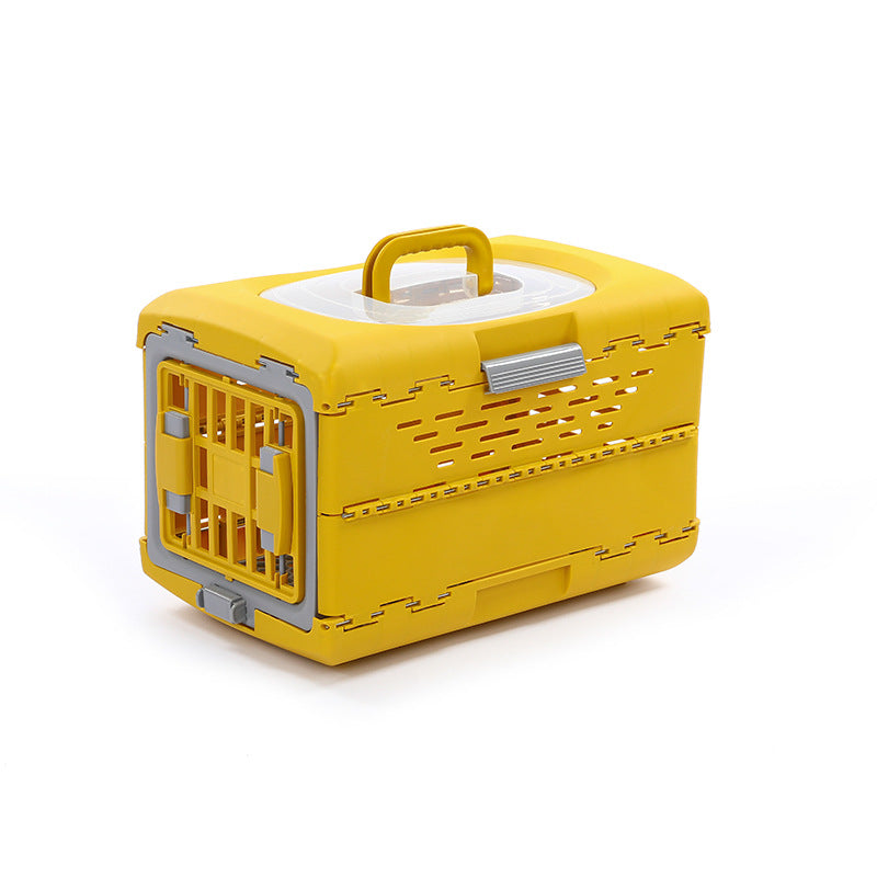Foldable animal transport box