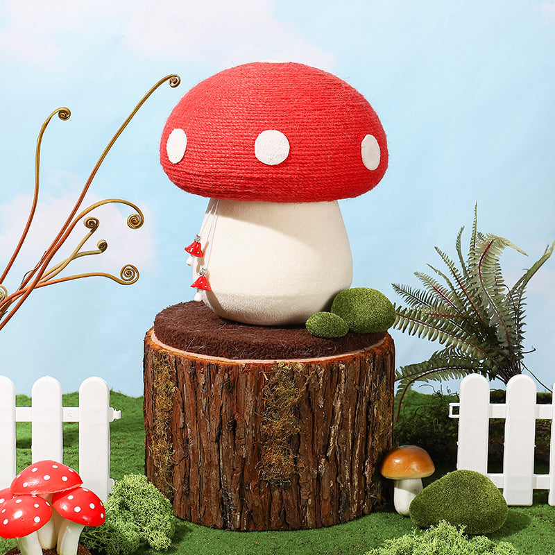 Sisal toadstool scratching post for cats