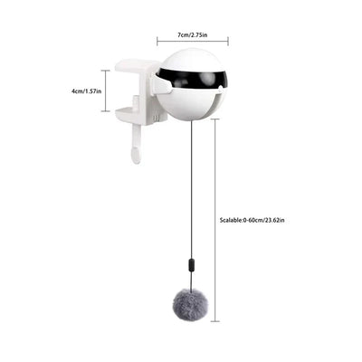 Interactive cat toy with automatic cord
