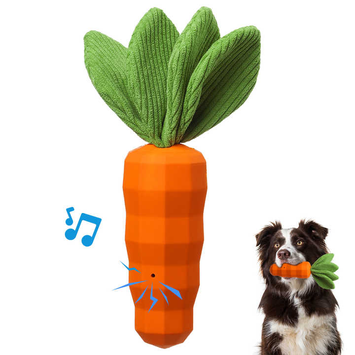 Eco-friendly natural rubber carrot for dogs