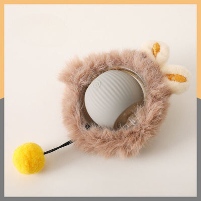 Interactive play ball with tail for cats