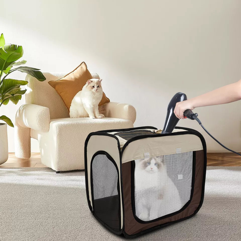 Stowable pet transport box